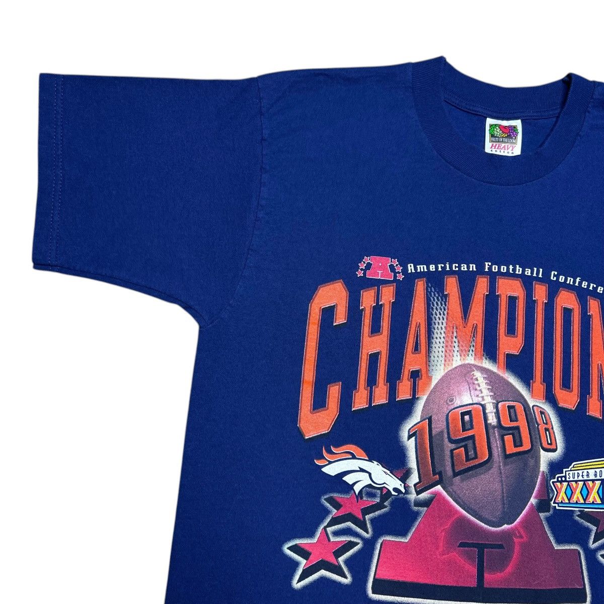 NFL Vintage 1998 NFL Denver Broncos AFC Champions Graphic TShirt Size US L / EU 52-54 / 3 - 5 Thumbnail