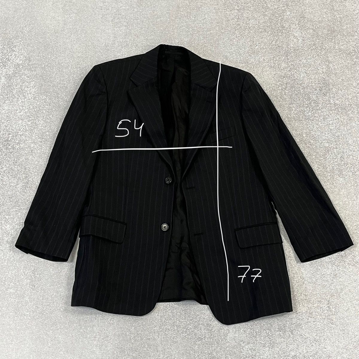 Hugo Boss Black Hugo Boss striped blazer jacket Super 100 Size 48R - 2 Thumbnail