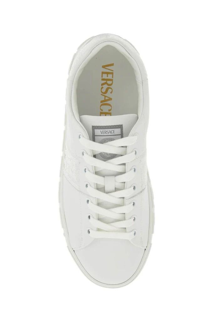 Versace o1s22i1n1024 Glittery Greek Sneakers in White Size US 9 / IT 39 - 2 Thumbnail