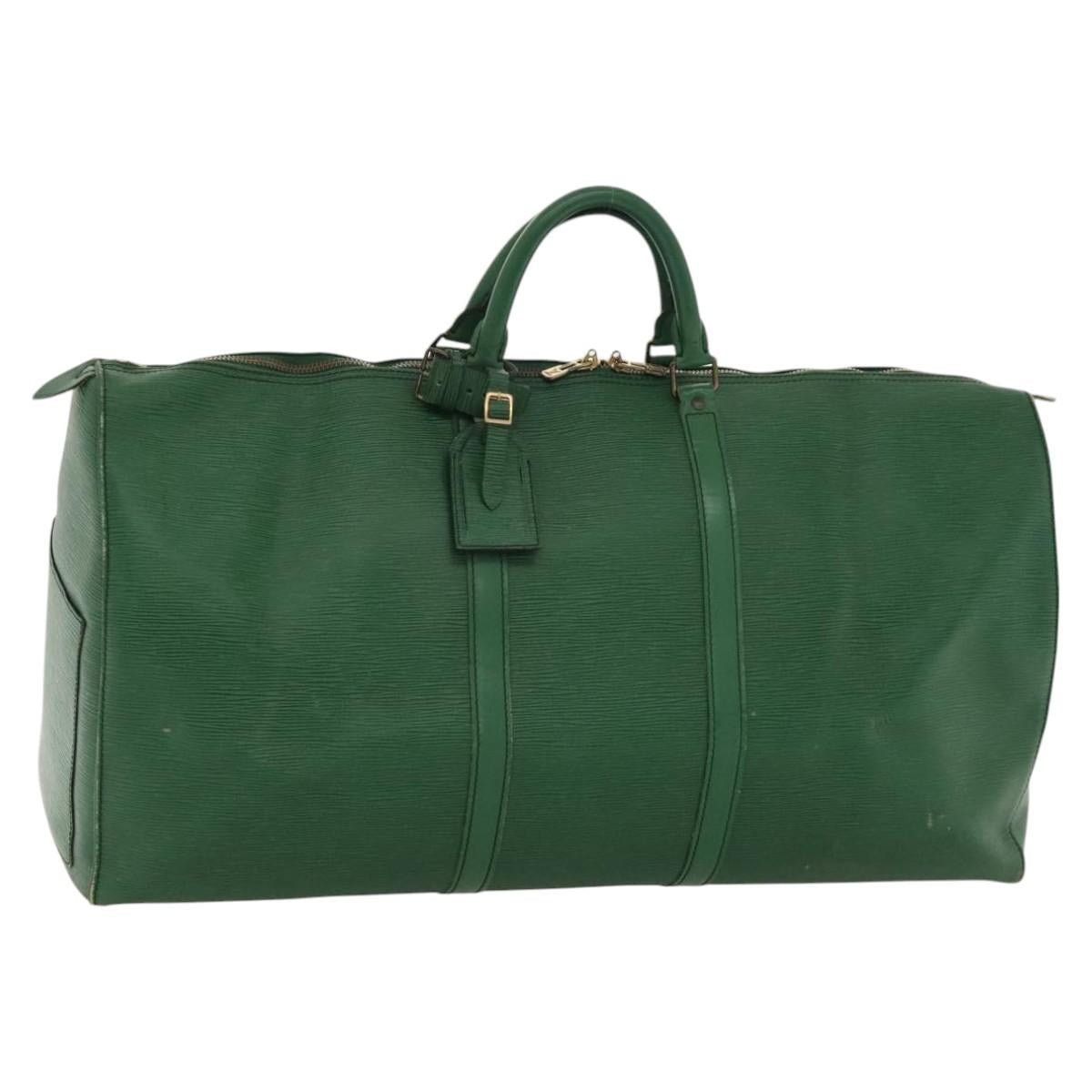 Louis Vuitton LOUIS VUITTON Epi Keepall 60 Boston Bag Green M42944 Size ONE SIZE - 1 Thumbnail