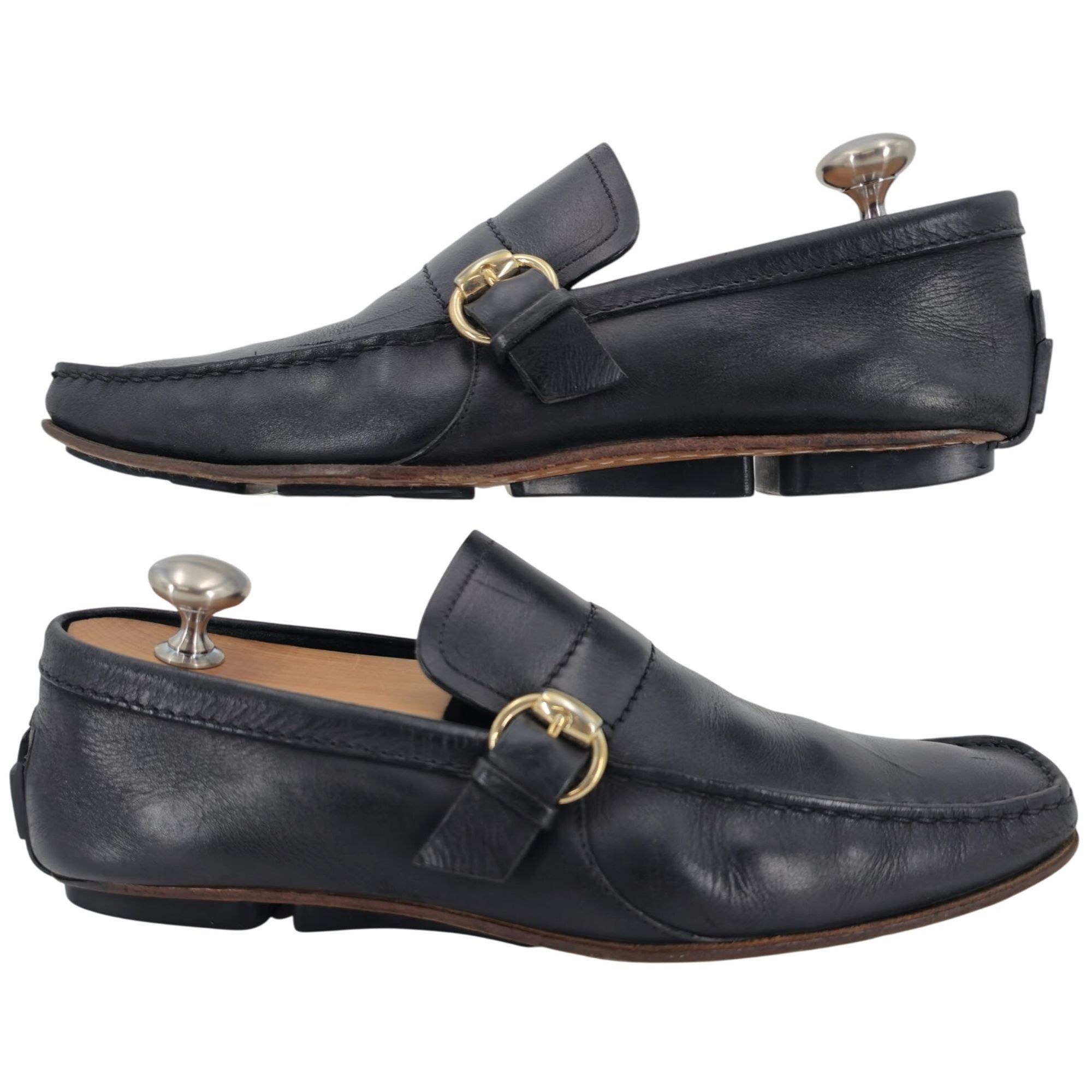Gucci Gucci Italy Black Leather Luxury Driving Loafers Mens 7.5D Size US 7.5 / EU 40-41 - 4 Thumbnail