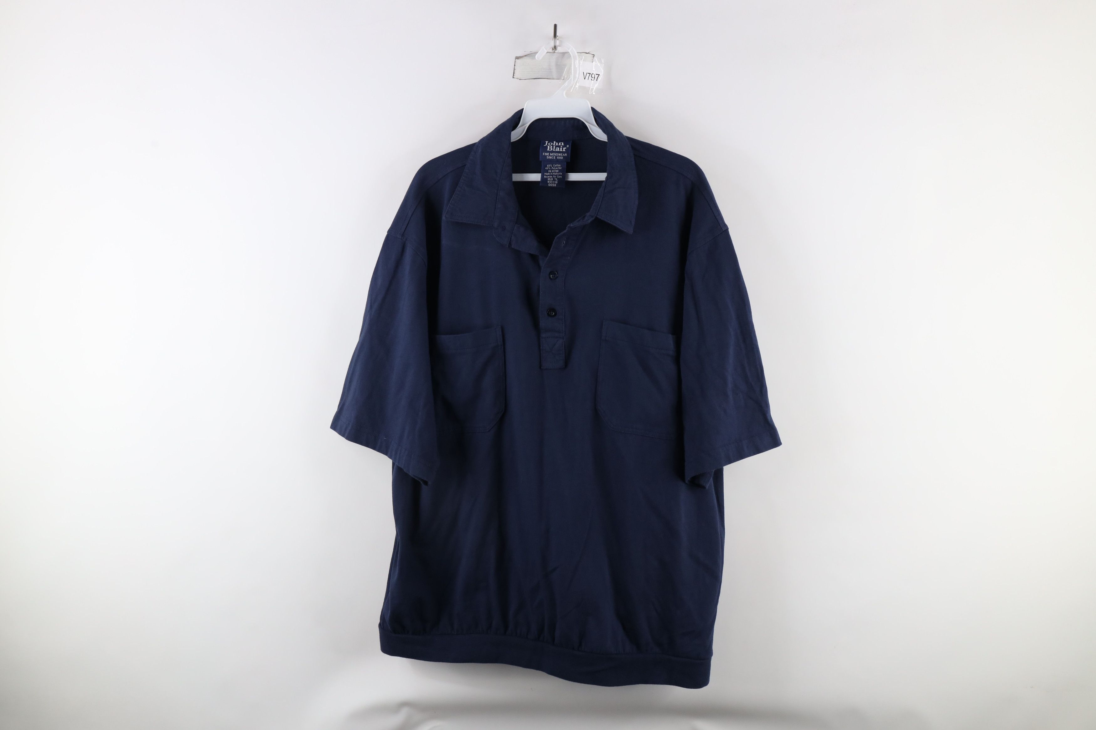 Vintage Vintage 90s Streetwear Pocket Collared Pullover Polo Shirt Size US XL / EU 56 / 4 - 1 Thumbnail