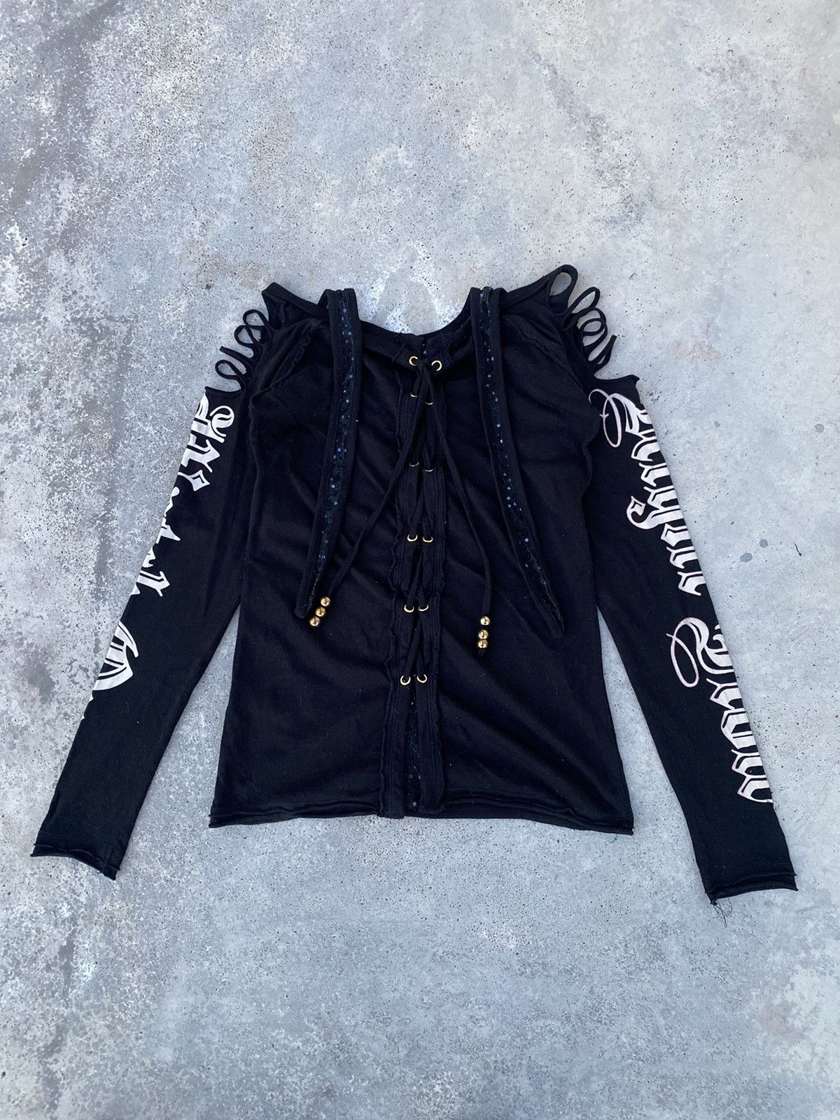 Japanese Brand Grunge Skull Gothic ifsixwasnine styled Goa Punk Tees Size XS / US 0-2 / IT 36-38 - 7 Thumbnail