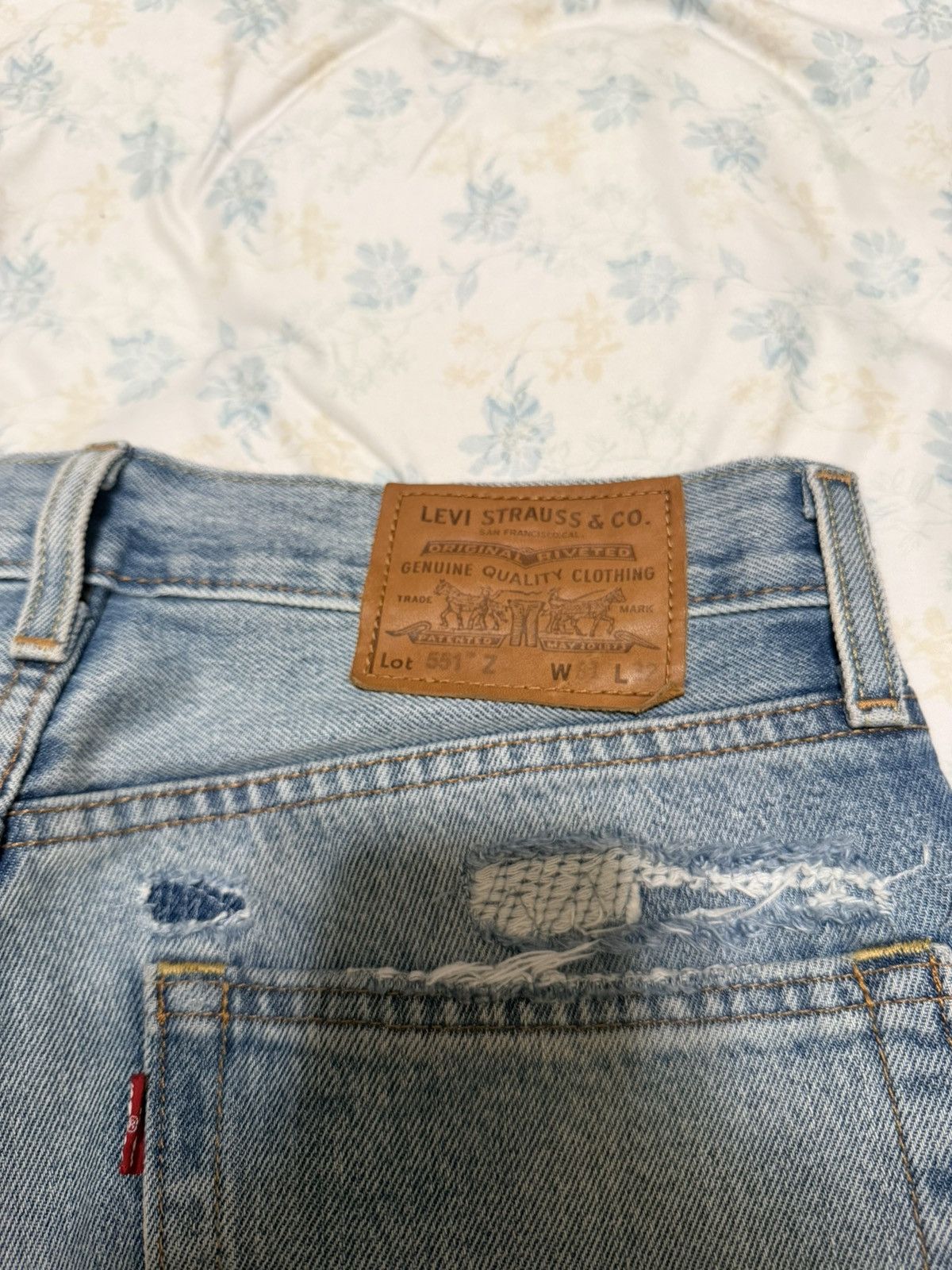 Levi's Levis 551 Ripped Boro Jeans Size US 31 - 8 Thumbnail