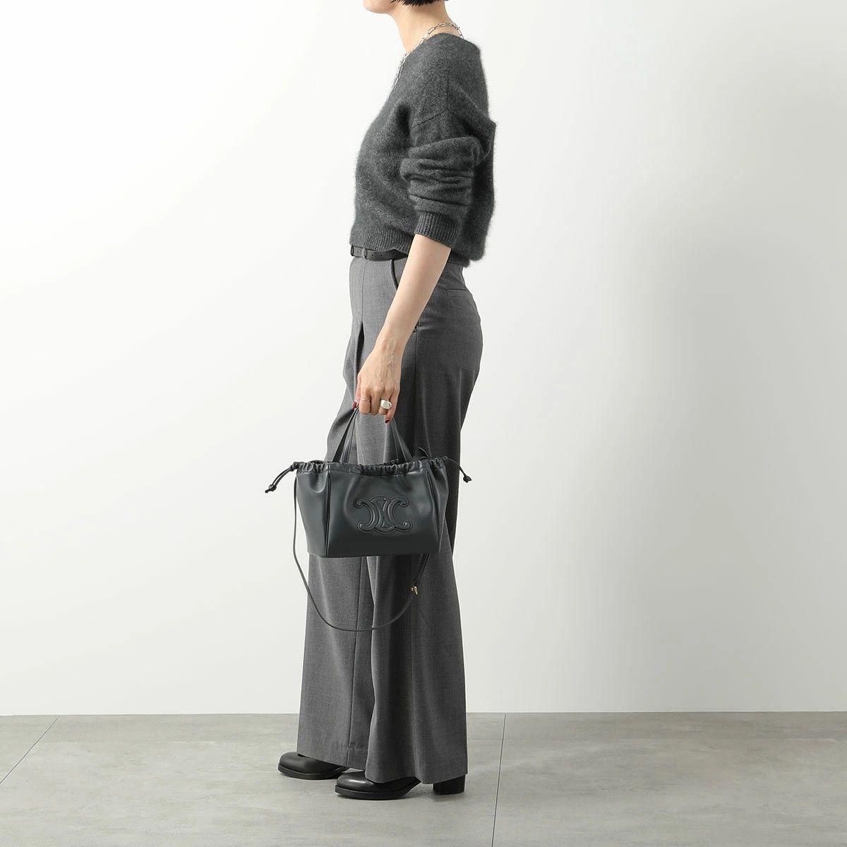 Celine o1bcso1str0725 Size : OS / 199973 Cuir Large Bag in Black Size ONE SIZE - 3 Thumbnail