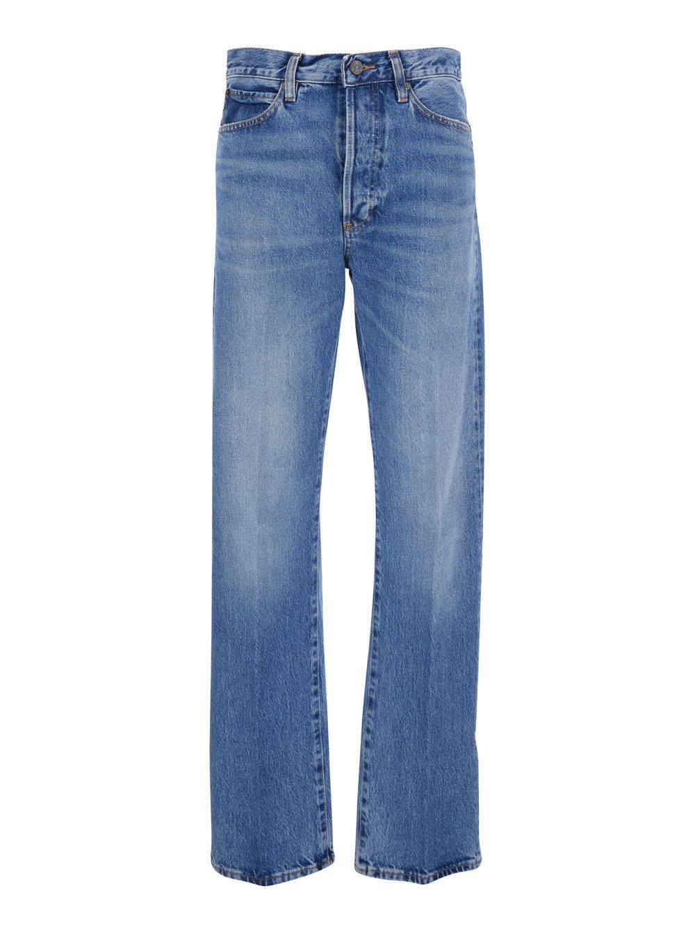 'The Vertical' Blue Jeans with Five-Pocket Design in Denim Woman