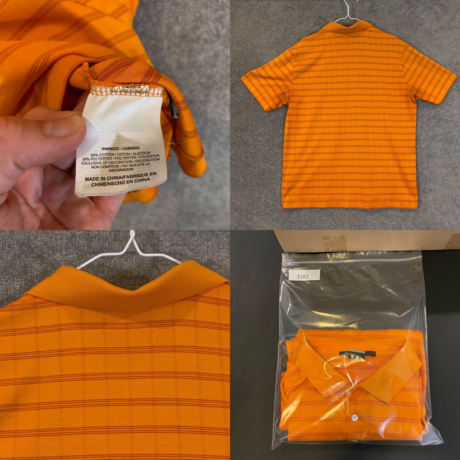 Nike NIKE Tiger Woods Polo Shirt Mens Large Orange Poly Cotton Blend Dri-Fit S/S Golf Shirt Polo Dri-Fit Nike Tiger Woods Mens Large Orange Polo Shirt Size US L / EU 52-54 / 3 - 8 Thumbnail