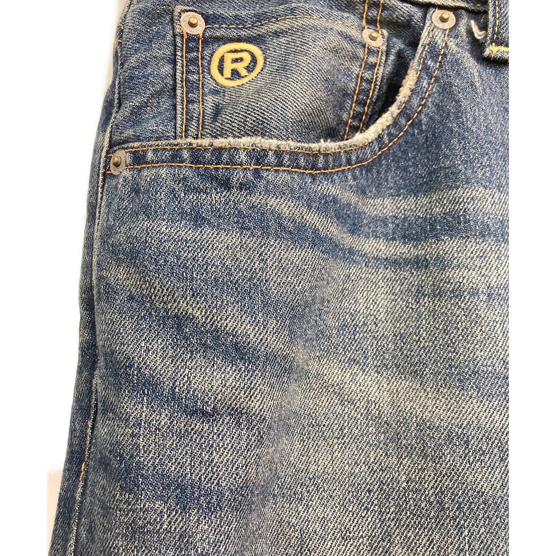 Bape A BATHING APE APE HEAD DENIM PANTS 001DPK201006M Indigo 2XL Size US 35 - 7 Thumbnail