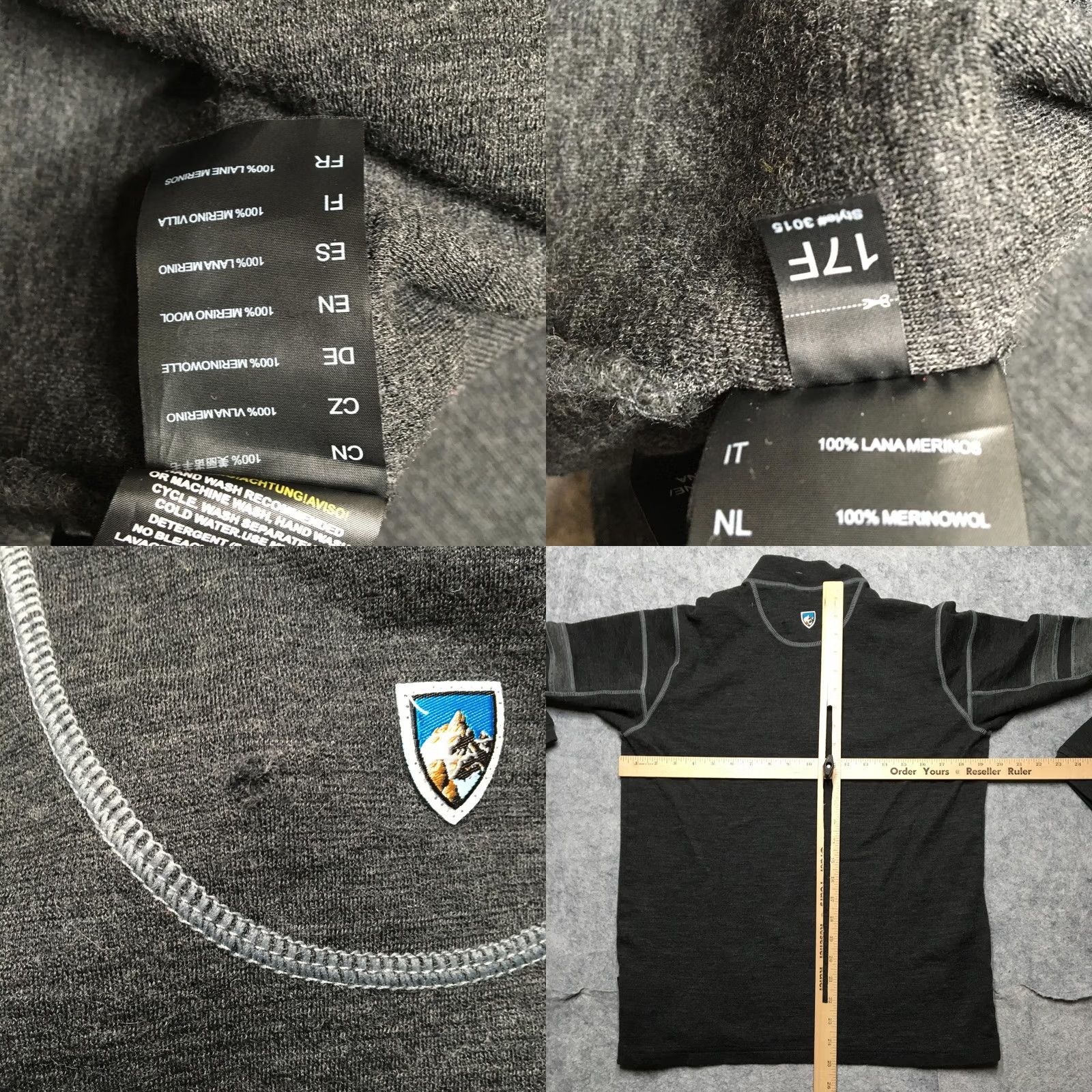 Layer 8 Kuhl Shirt Mens M Gray Merino Wool 1/4 Zip Long Sleeve Hiking Base Layer Size US M / EU 48-50 / 2 - 9 Thumbnail