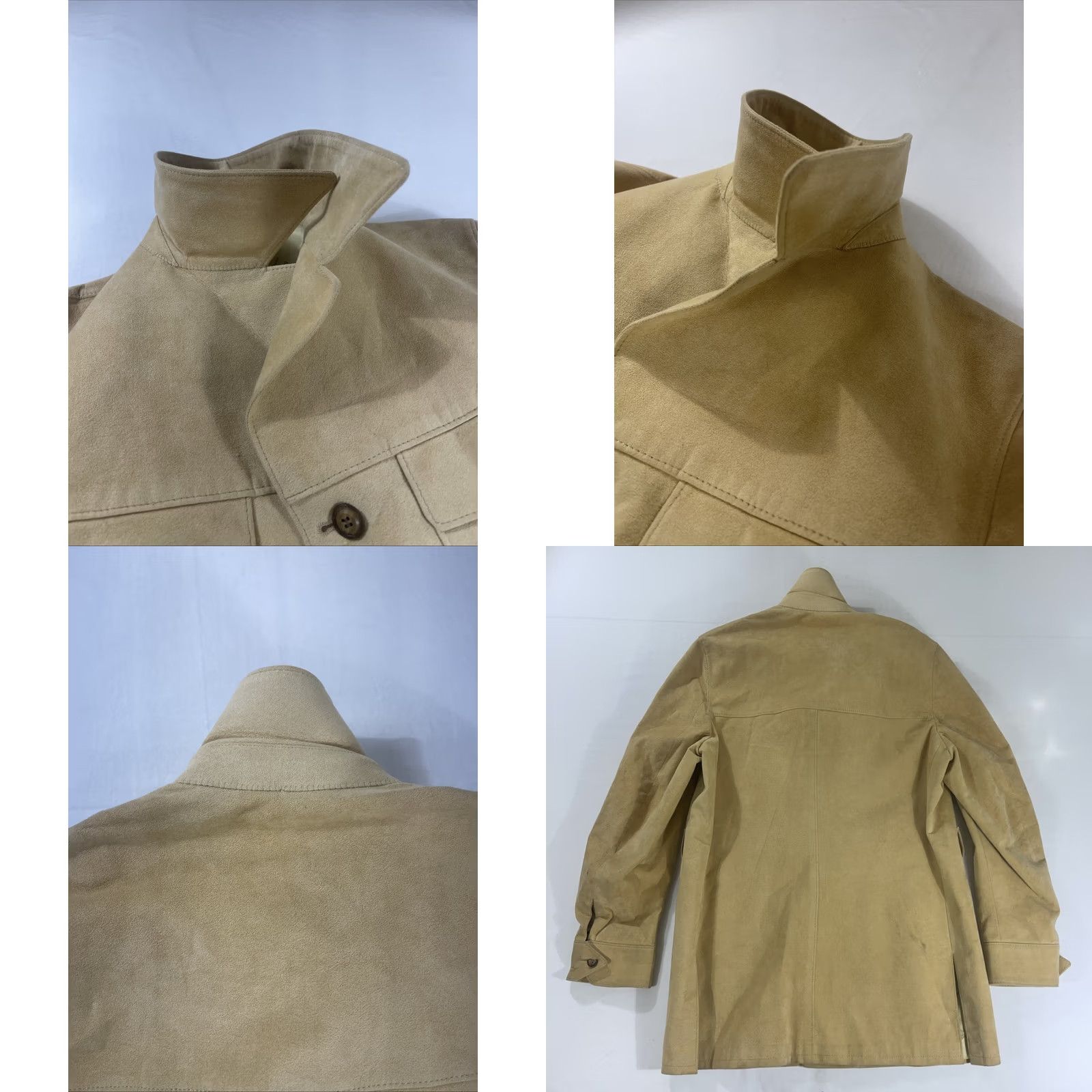 Bergdorf Goodman VINTAGE Bergdorf Goodman 43 LONG Jacket Suede Belted Desert Sand 60s 70s Union Size US M / EU 48-50 / 2 - 10 Thumbnail