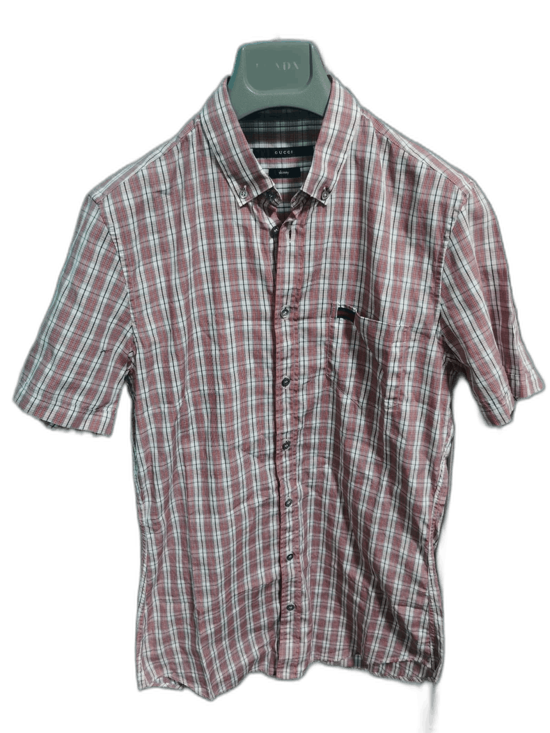 Gucci Gucci Short Sleeve Checkered Shirt-yf Size US M / EU 48-50 / 2 - 1 Thumbnail