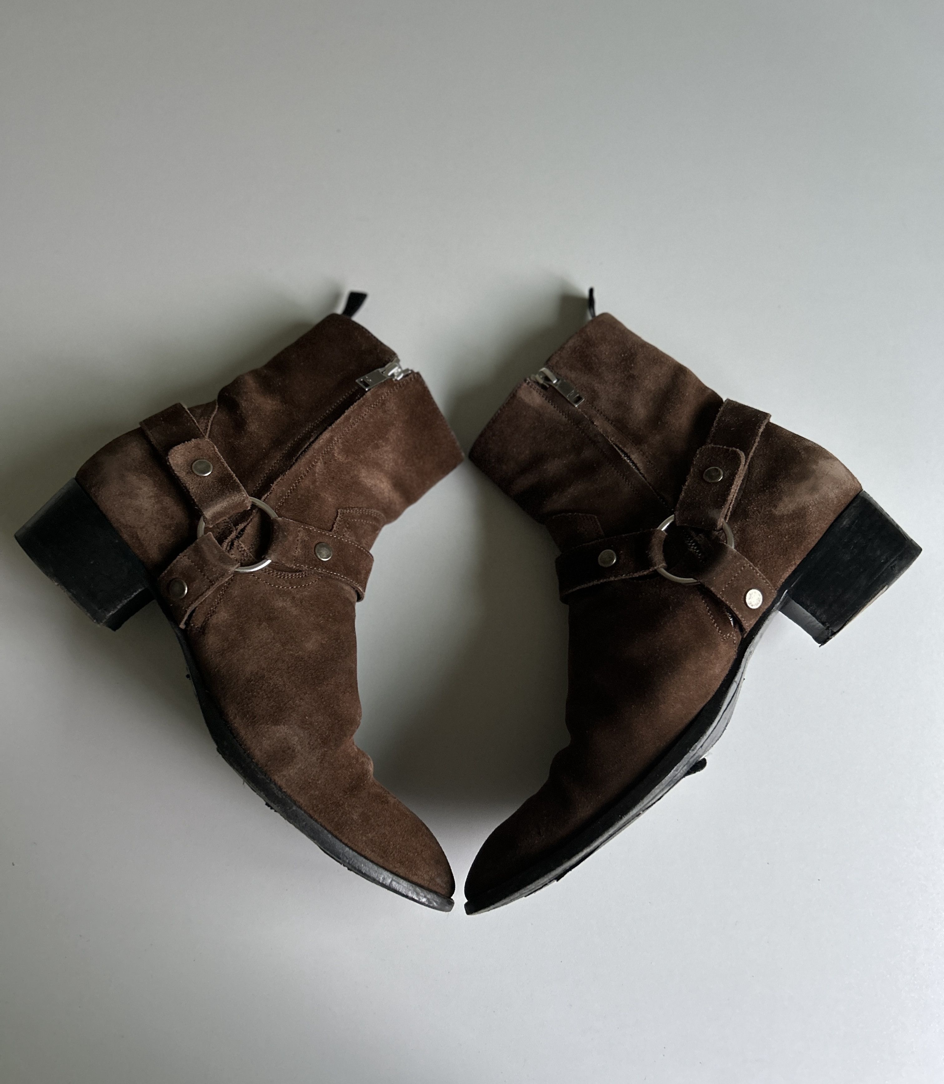 Saint Laurent Paris *SOLD* Saint Laurent Wyatt Harness 40 in Dark Brown Suede Size US 11 / EU 44 - 3 Thumbnail