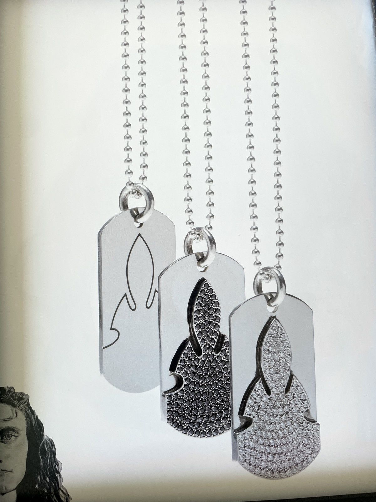 Chrome Hearts × Vintage Chrome Hearts dog tags photo Poster framed 9x11 Size ONE SIZE - 2 Thumbnail