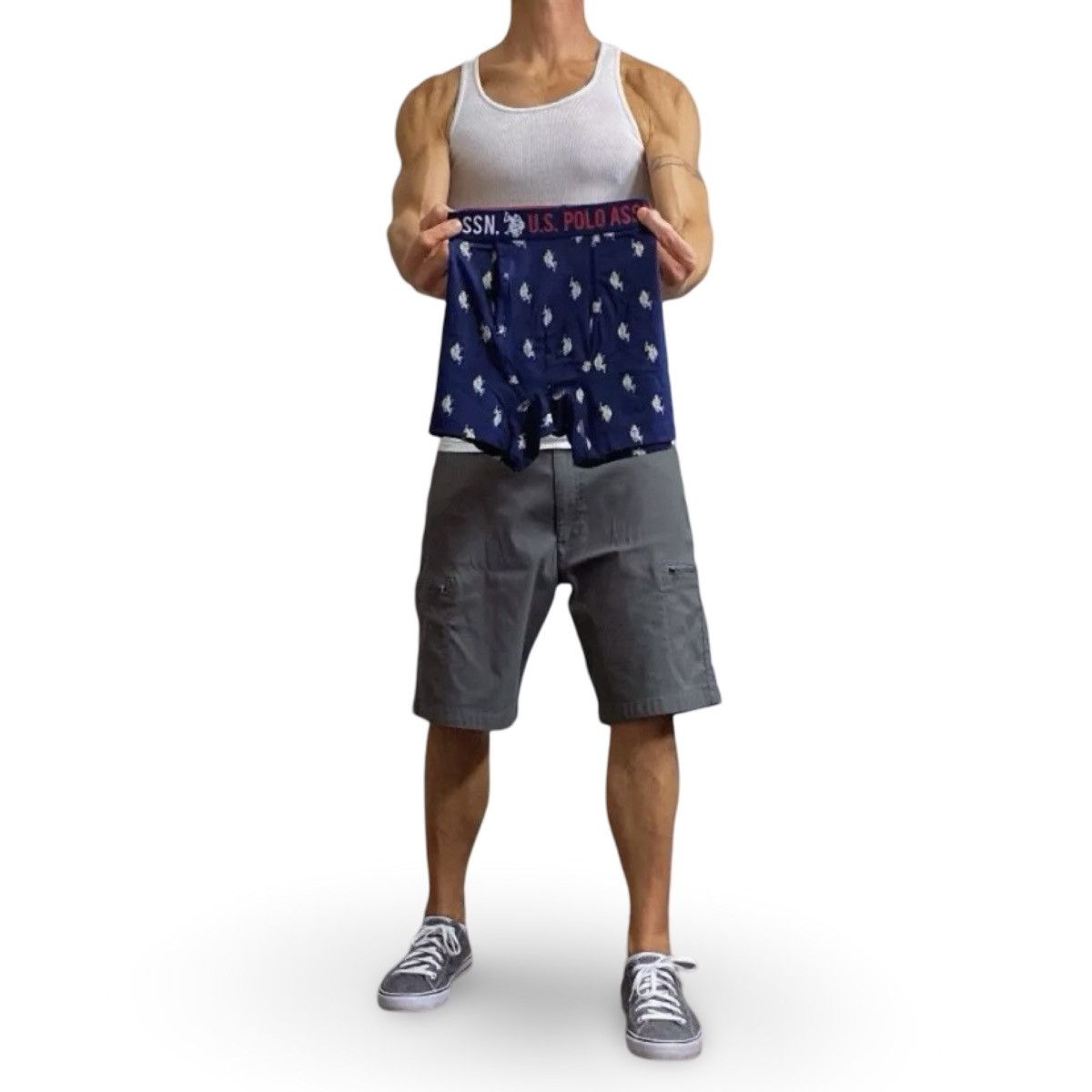 U.S. Polo Assn. US Polo Assn Men’s Blue / White Boxer Briefs Size Medium Size 34 - 2 Thumbnail