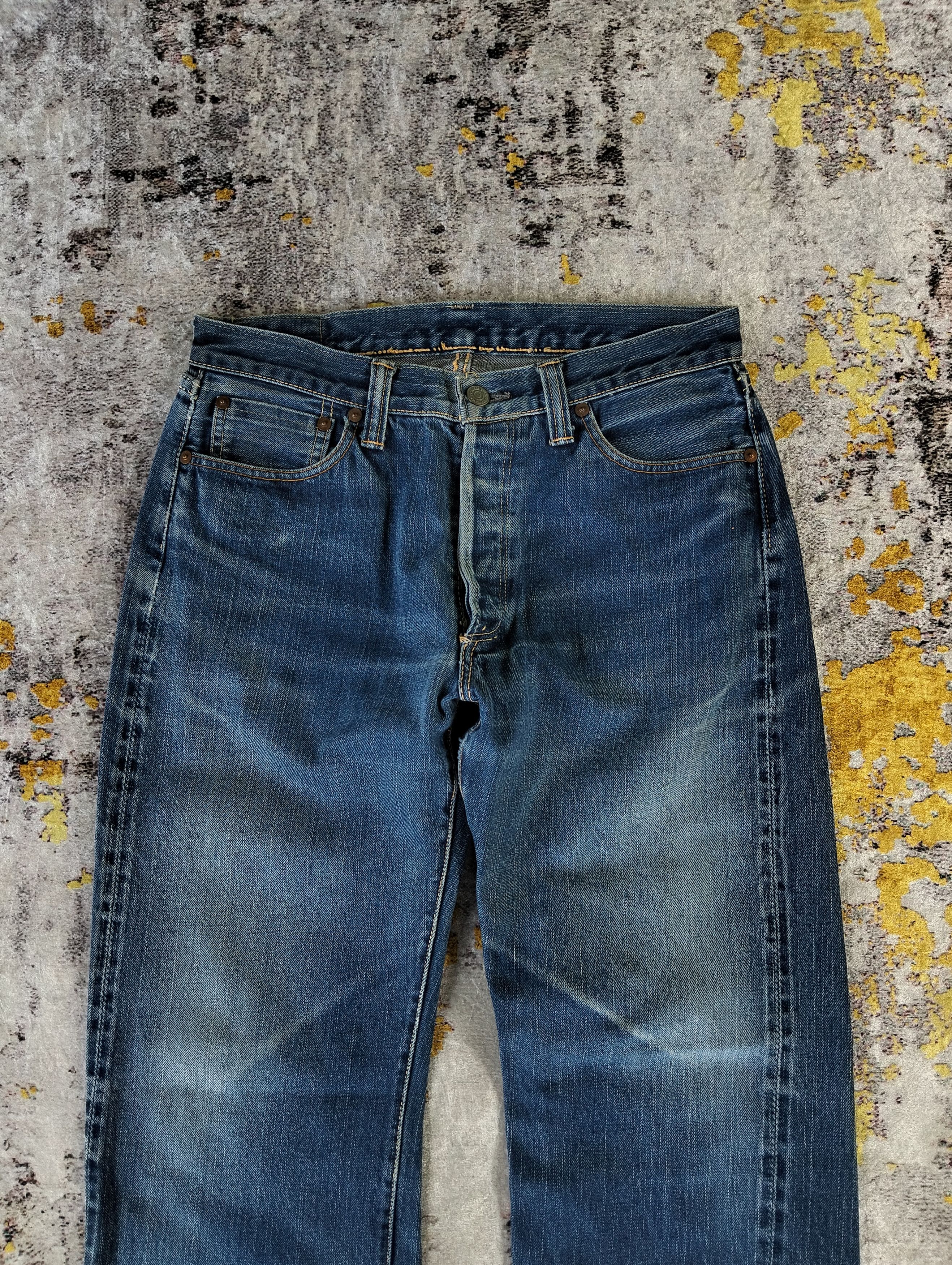The Flat Head Vintage The Flat Head Button Fly Orange Line Selvedge Denim Size US 30 / EU 46 - 9 Thumbnail