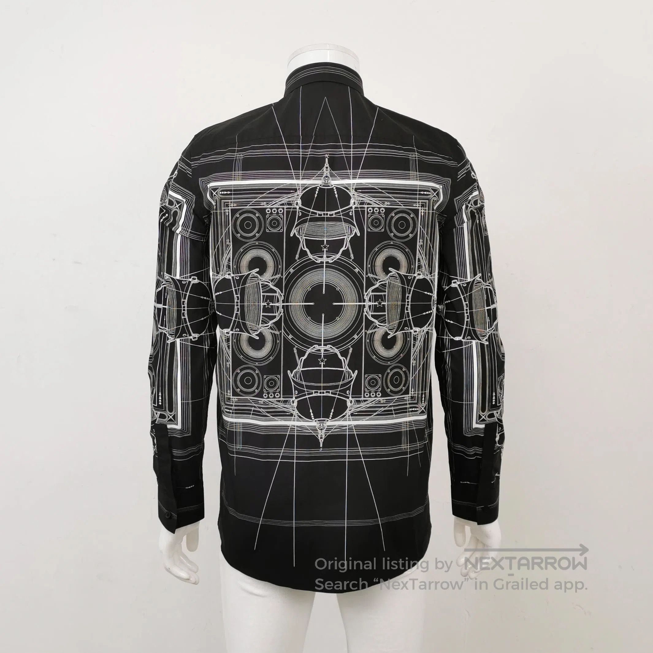 Givenchy Givenchy Cobra Print Contrast Collar Cotton Shirt. Size US S / EU 44-46 / 1 - 1 Thumbnail
