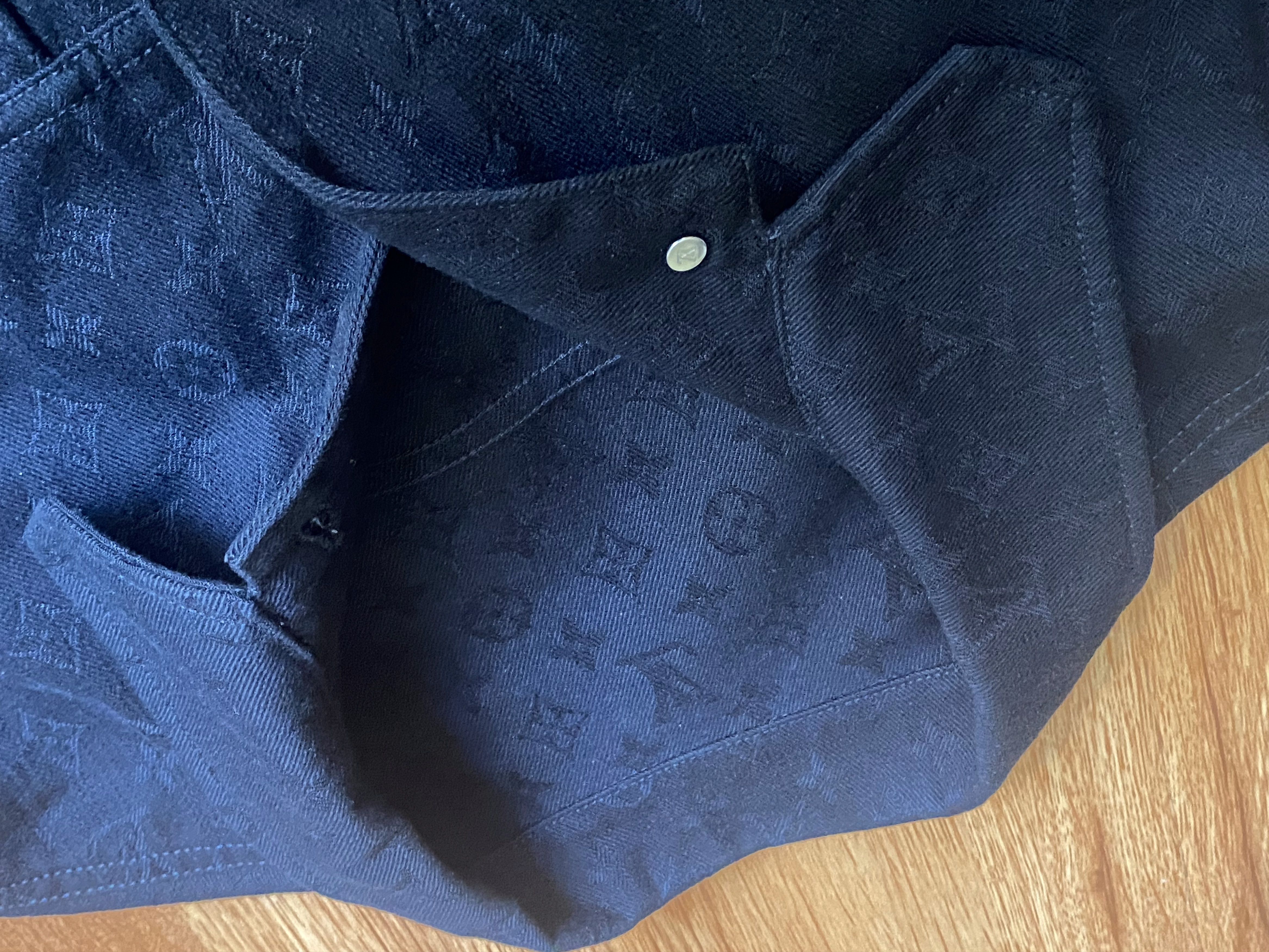 Louis Vuitton Louis Vuitton Monogram Black Denim Jacket Size US S / EU 44-46 / 1 - 7 Thumbnail