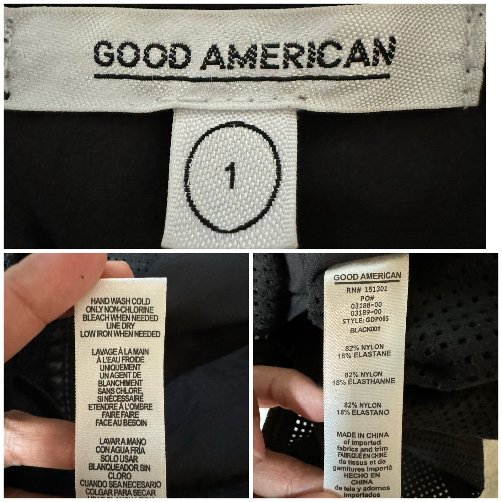 Good American Good American Nylon Button Up Blouse Black Women’s Size 1 Size XS / US 0-2 / IT 36-38 - 8 Thumbnail