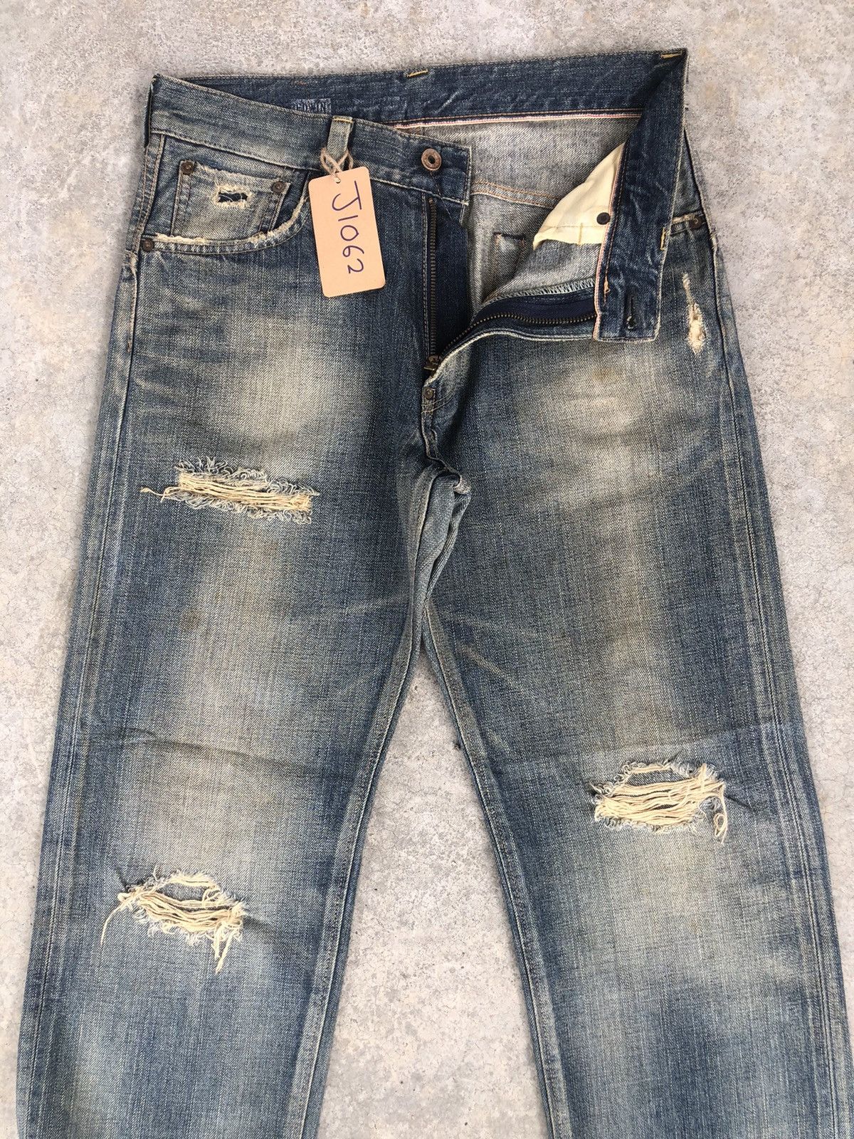 Kapital Vintage Edwin 505 Orange Tab Distressed Denim Size US 32 / EU 48 - 3 Thumbnail