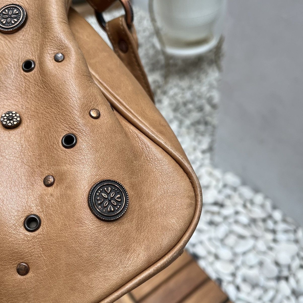 Leather × Y's × Yohji Yamamoto Leather Bag Yohji Yamamoto SACSNY Y'Saccs Vintage Hand Bags Size ONE SIZE - 13 Thumbnail