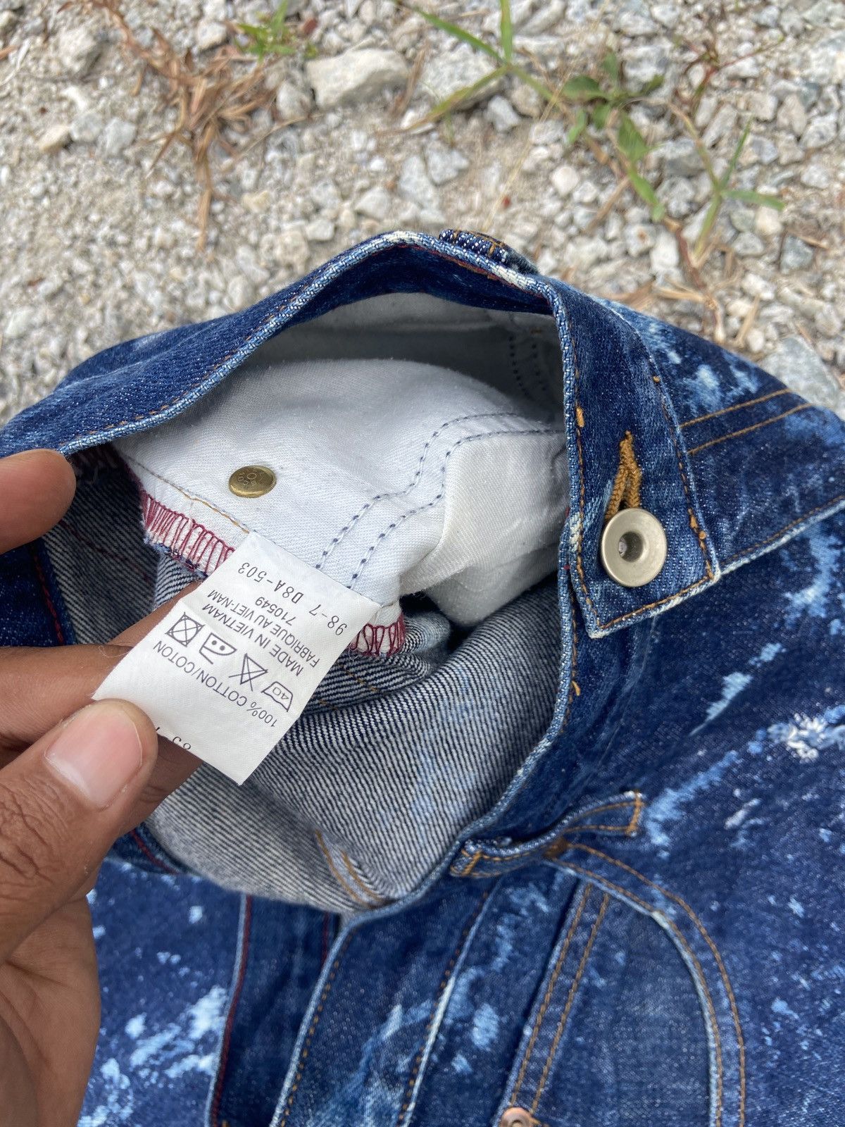 If Six Was Nine × Japanese Brand × Vintage Baggy Painted Design Crazy Denim Size US 32 / EU 48 - 15 Thumbnail