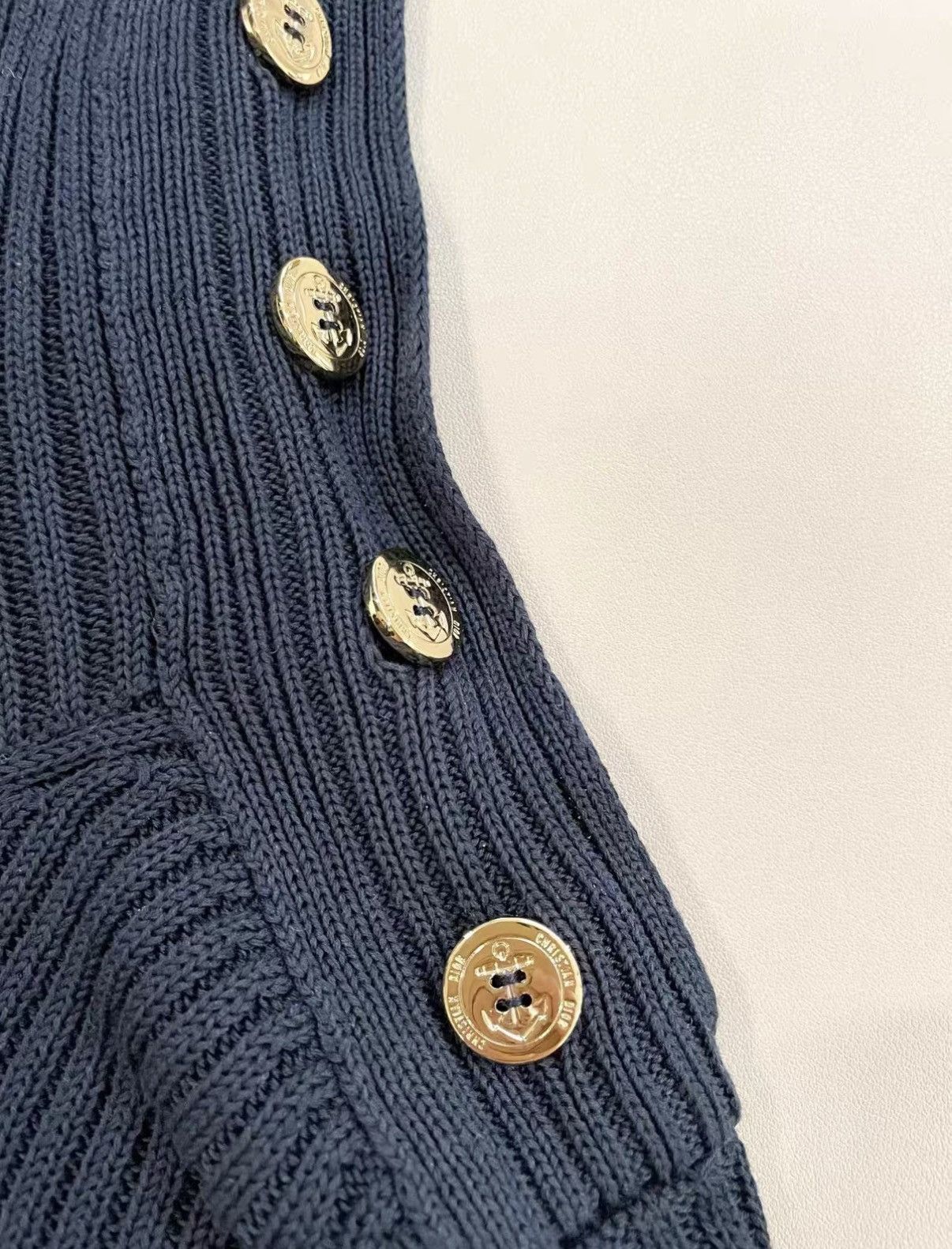 Dior Dior Classic Blue & White Striped Turtleneck Knit Top J33 Size XS / US 0-2 / IT 36-38 - 2 Thumbnail