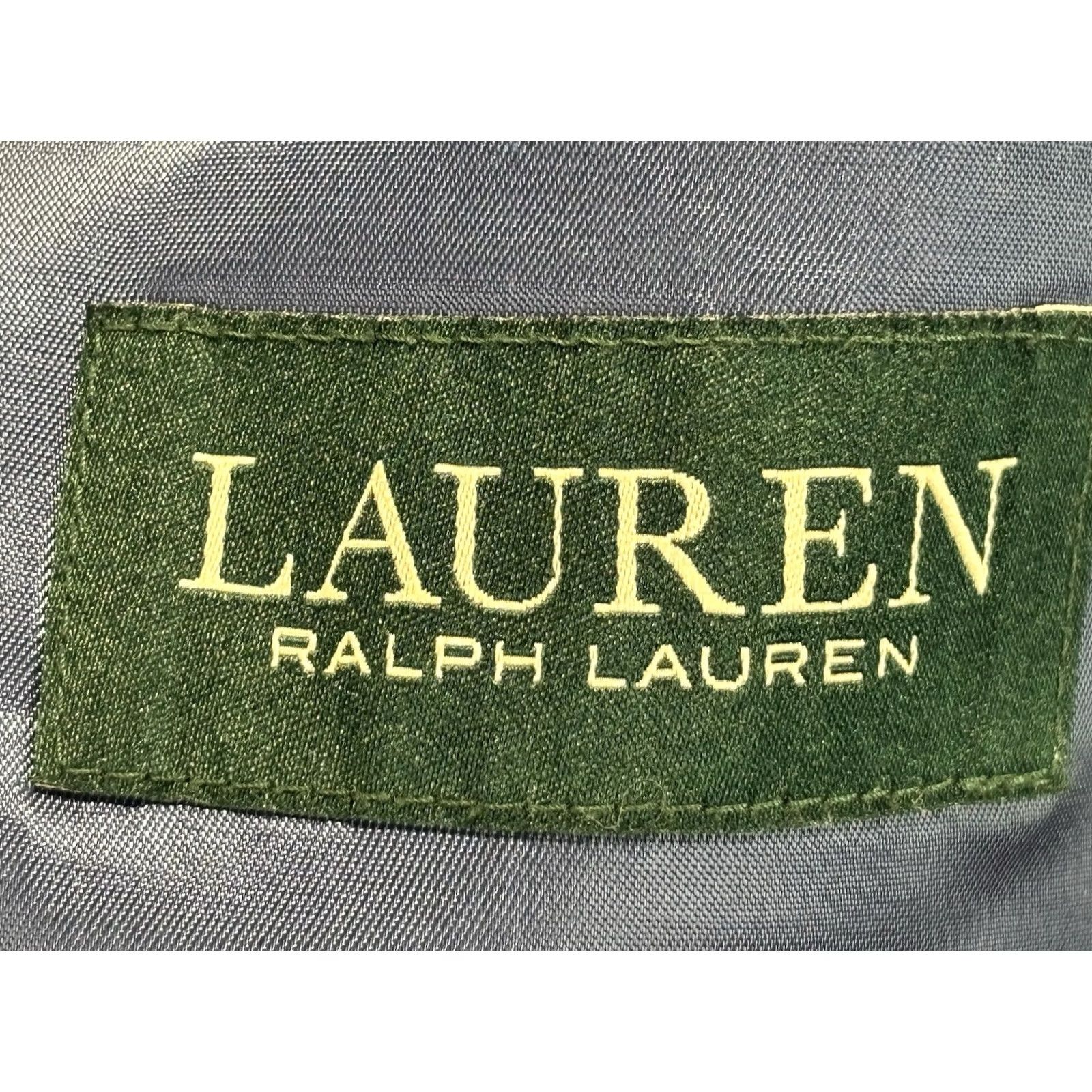 Ralph Lauren VINTAGE Lauren Ralph Lauren Blazer Men 44 Regular Linen Plaid Blue 2 Button Summer Preppy Old Money Resort WearMens Size 44R - 6 Thumbnail