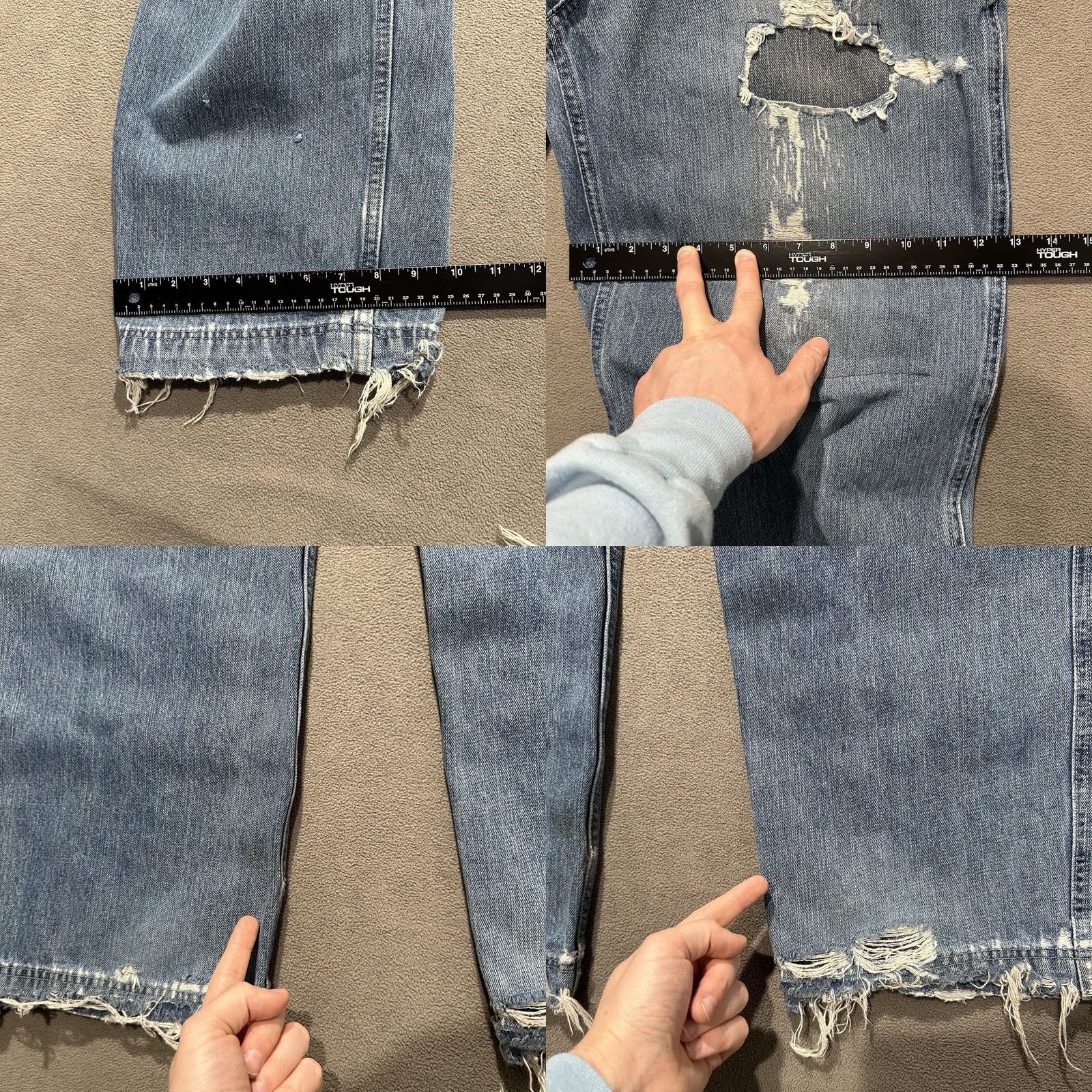 Vintage VINTAGE Urban Pipeline Jeans Mens 36x34 Blue Denim Carpenter Baggy Loose Grunge Y2K FAIR Size US 36 / EU 52 - 10 Thumbnail