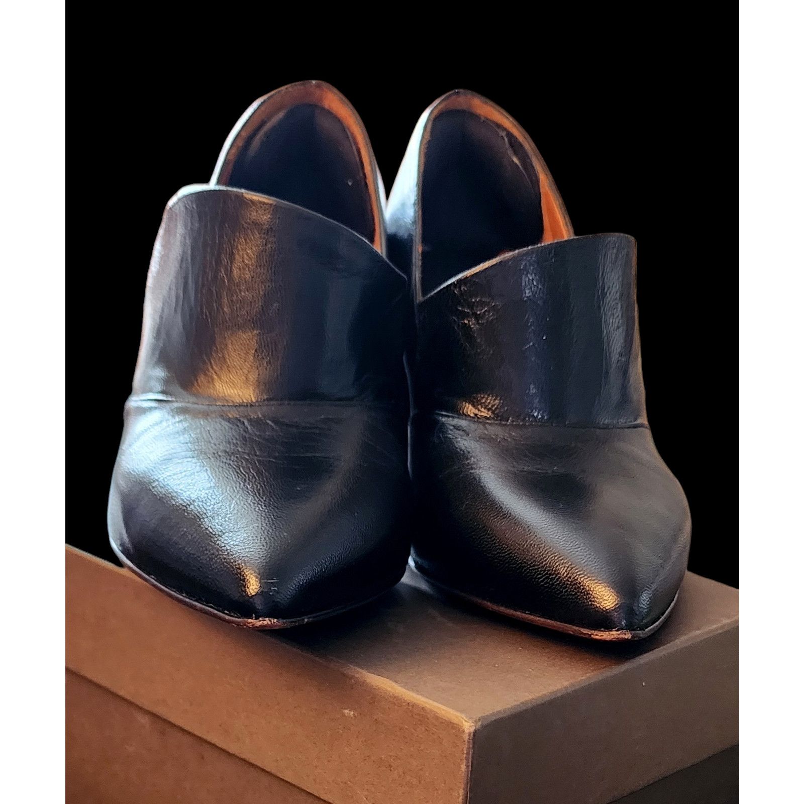 Other Chie Mihara black leather block heels size 38 size U.S 7.5 Size US 8 / IT 38 - 3 Thumbnail
