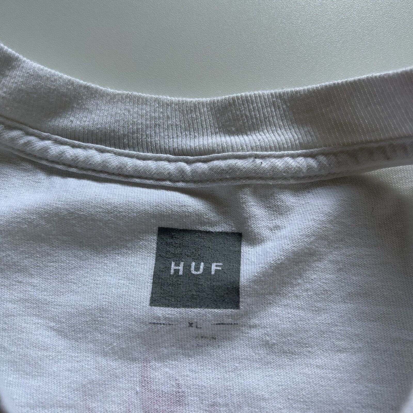 Huf Vintage HUF Thrasher Magazine Graphic T Shirt Men's XL White Size US XL / EU 56 / 4 - 8 Thumbnail