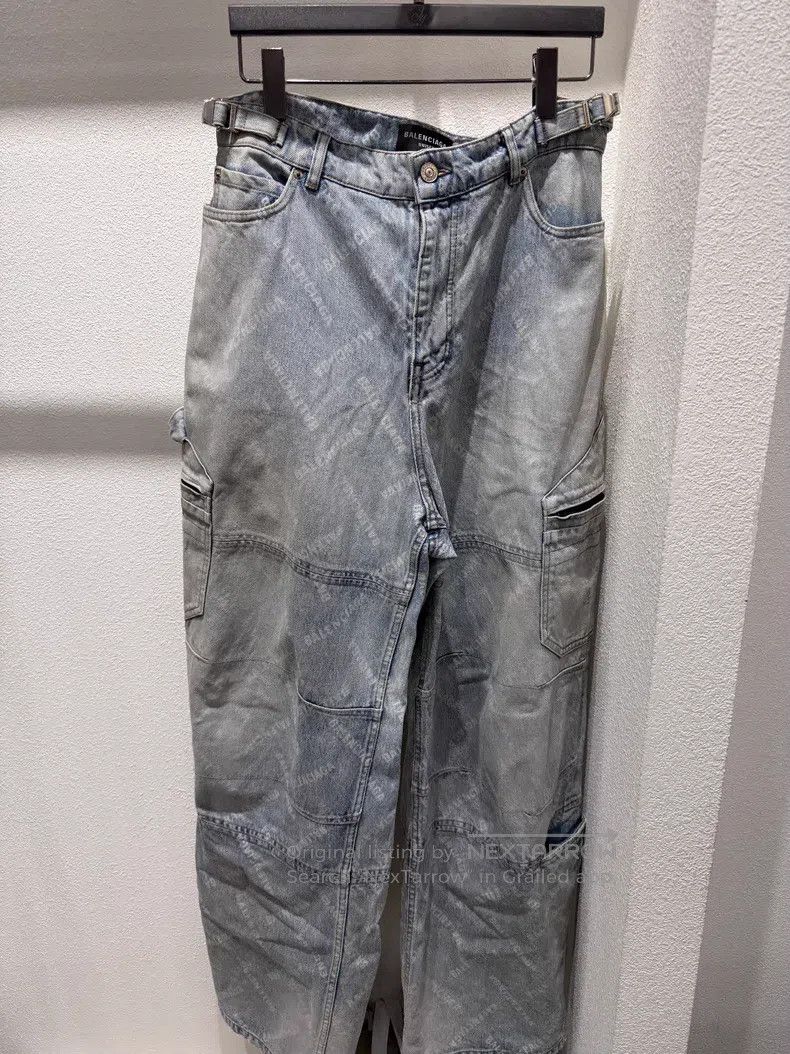Balenciaga Balenciaga size S Barrage Printed Denim Pants Size US 27 - 1 Thumbnail
