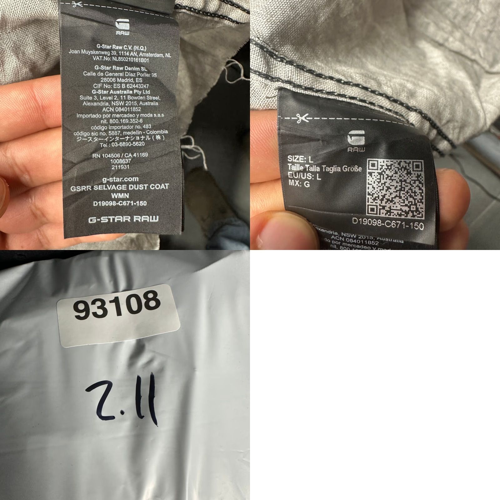 G-Star G-Star Raw Research GSRR Selvedge Dust Coat Womens Large D19098-C671-150 Beig e Overcoat Coat Linen Inner New title Size L / US 10 / IT 46 - 11 Thumbnail