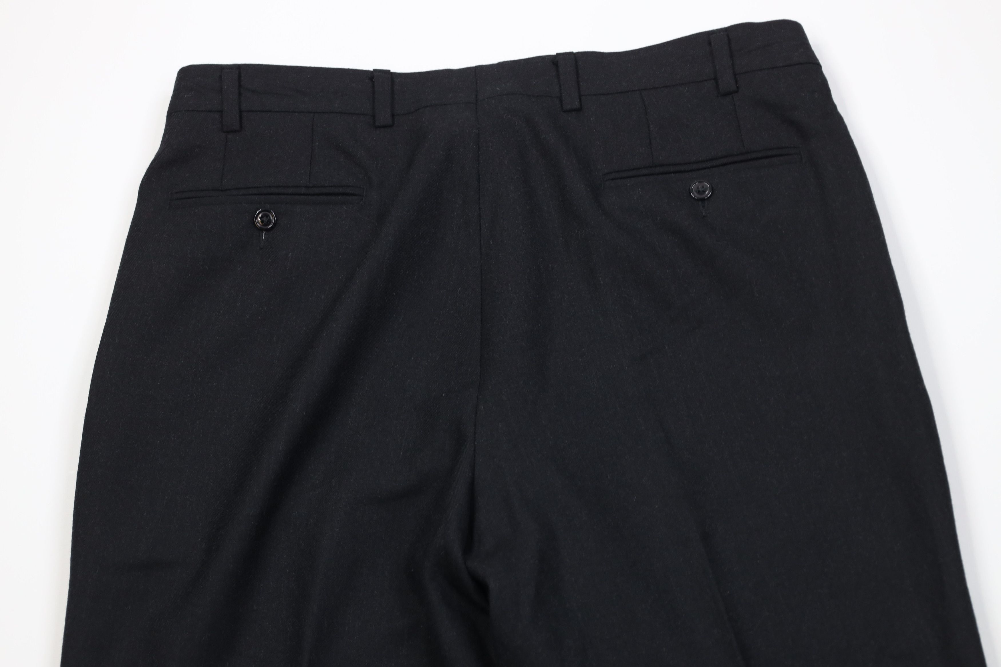Vintage Vintage 90s Streetwear Wool Knit Wide Leg Chino Pants Black Size US 36 / EU 52 - 10 Thumbnail