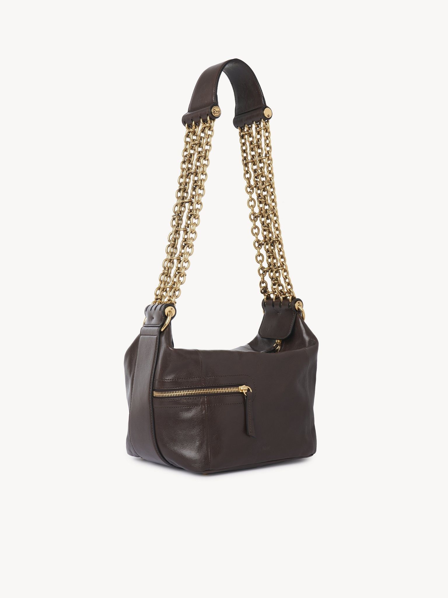 Chloe o1loc1c11125 Size: OS / Leather Camera Chain Bag Dark Brown Size ONE SIZE - 3 Thumbnail