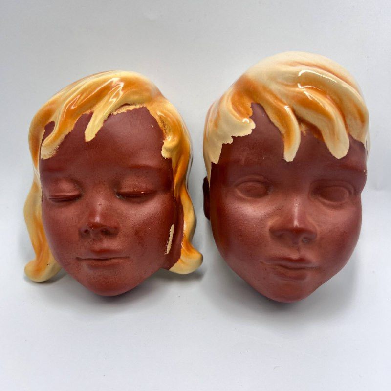 Vintage Vintage Wall Masks Western Germany Mid Century Modern Decor Size ONE SIZE - 1 Thumbnail