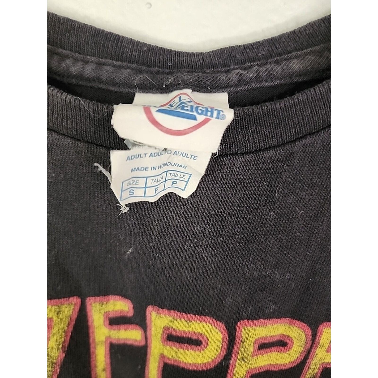 Delta Womens Led Zeppelin Shirt Black Fringed Cropped Tee Top S Size S / US 4 / IT 40 - 5 Thumbnail