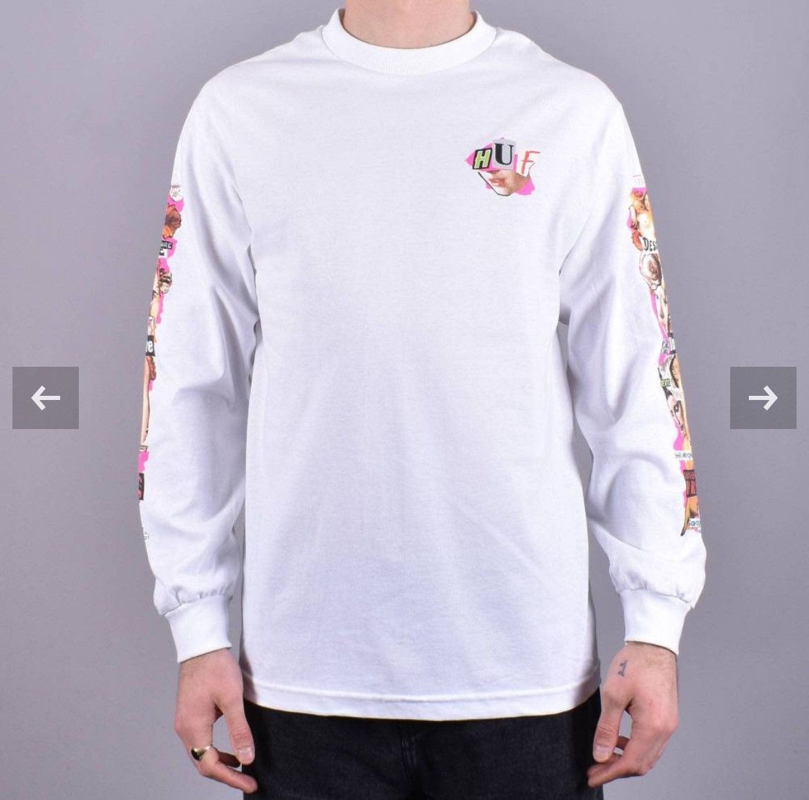 Huf Huf Devil Desire Hell's Angel Skater L/S T Shirt Size US L / EU 52-54 / 3 - 8 Thumbnail
