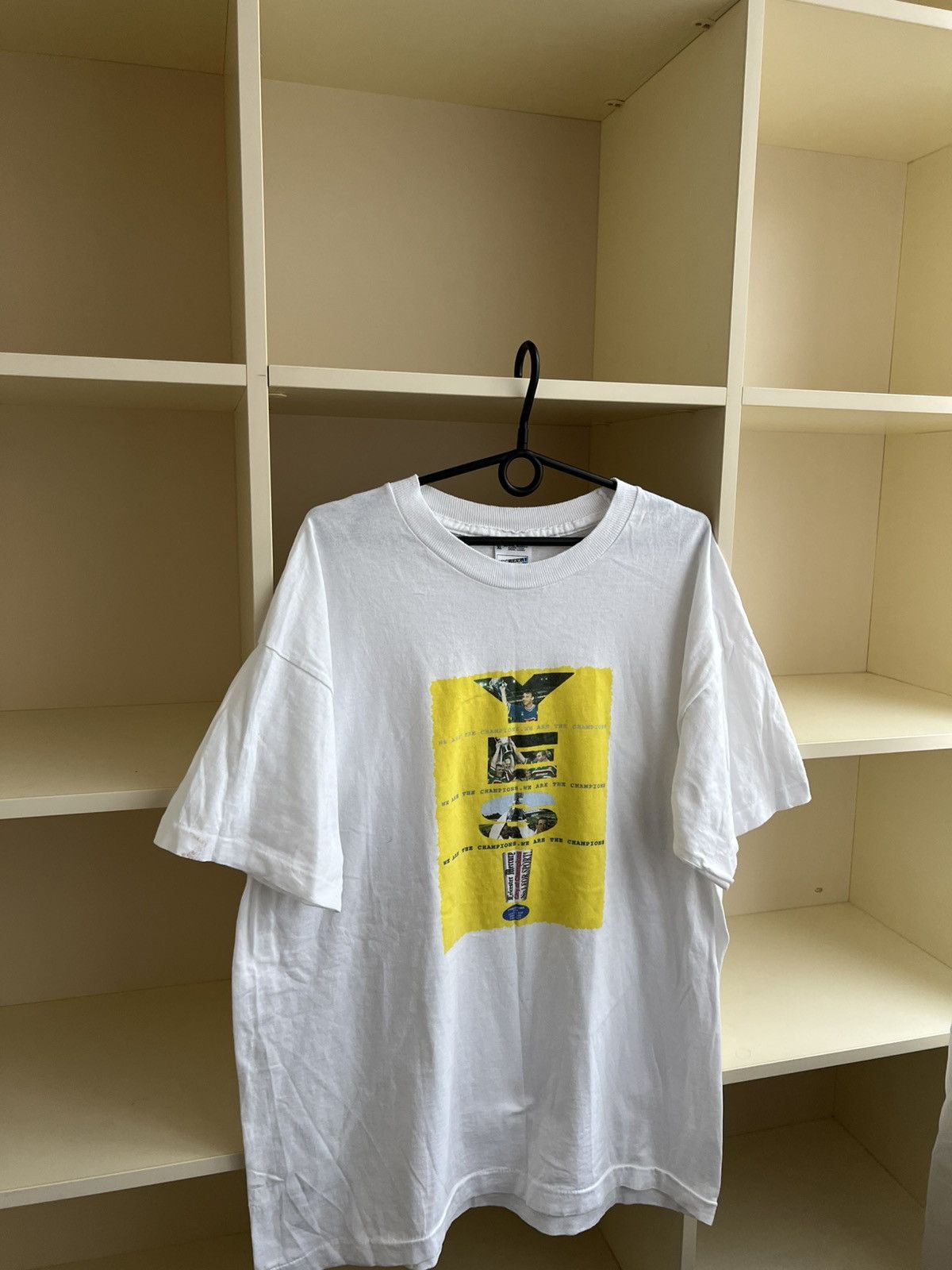 Vintage Vintage 90s Football T-Shirt Tee We Are the Champions Size US XL / EU 56 / 4 - 3 Thumbnail