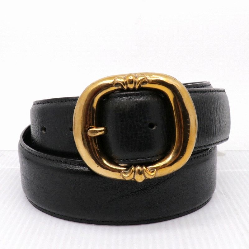 image of Chrome Hearts Sz32 Bronze Gunslinger Belt in Black, Men's