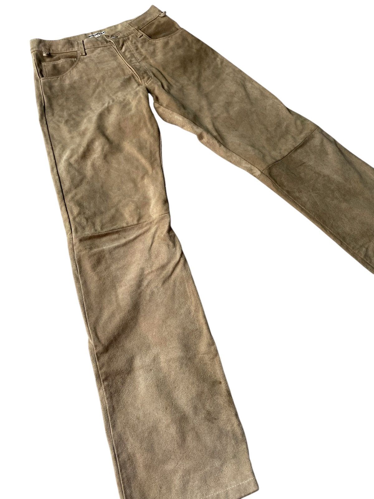 Japanese Brand × Le Grande Bleu (L.G.B.) × Vintage VINTAGE LARRY CAPS "saiz 28" LEATHER BEEF PANTS NICE DESIGN Size US 28 / EU 44 - 3 Thumbnail