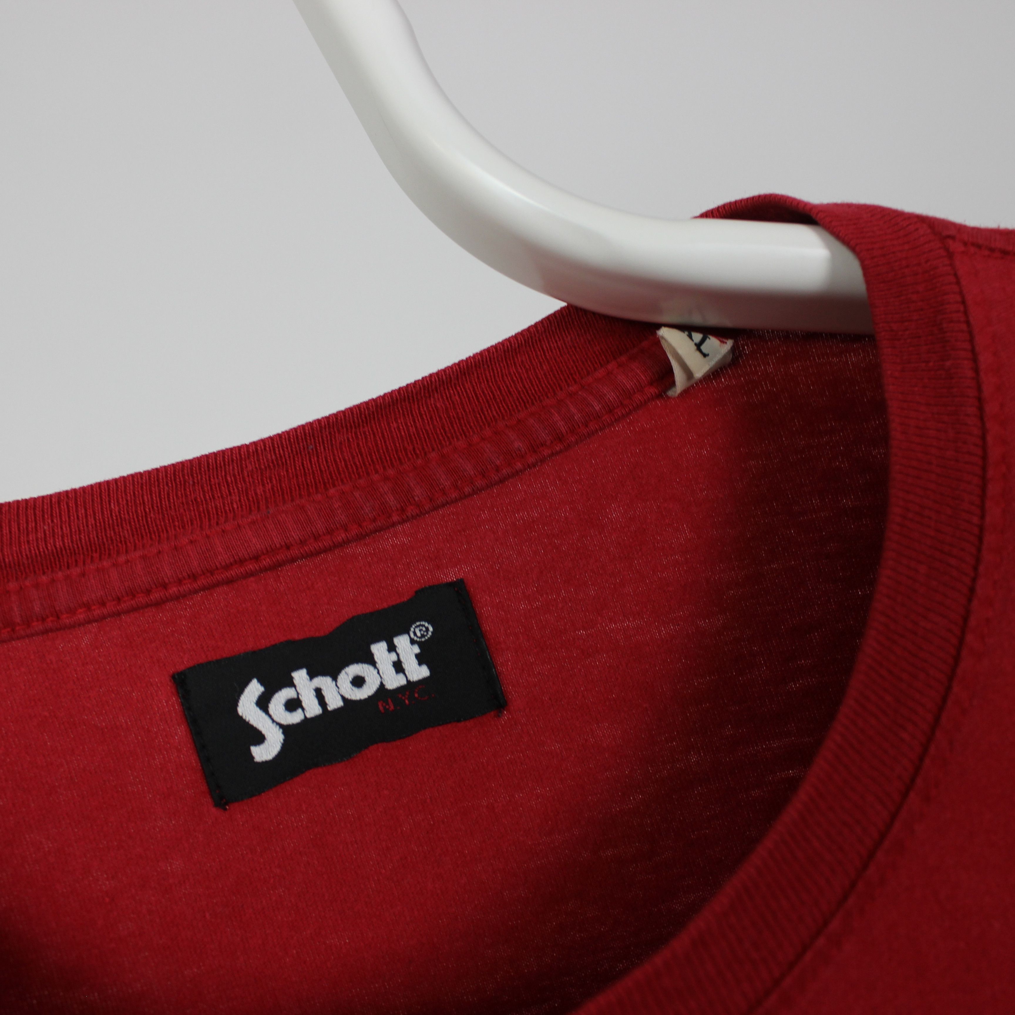 Schott Schott t shirt tee men cotton Atlanta red Size US XL / EU 56 / 4 - 5 Thumbnail
