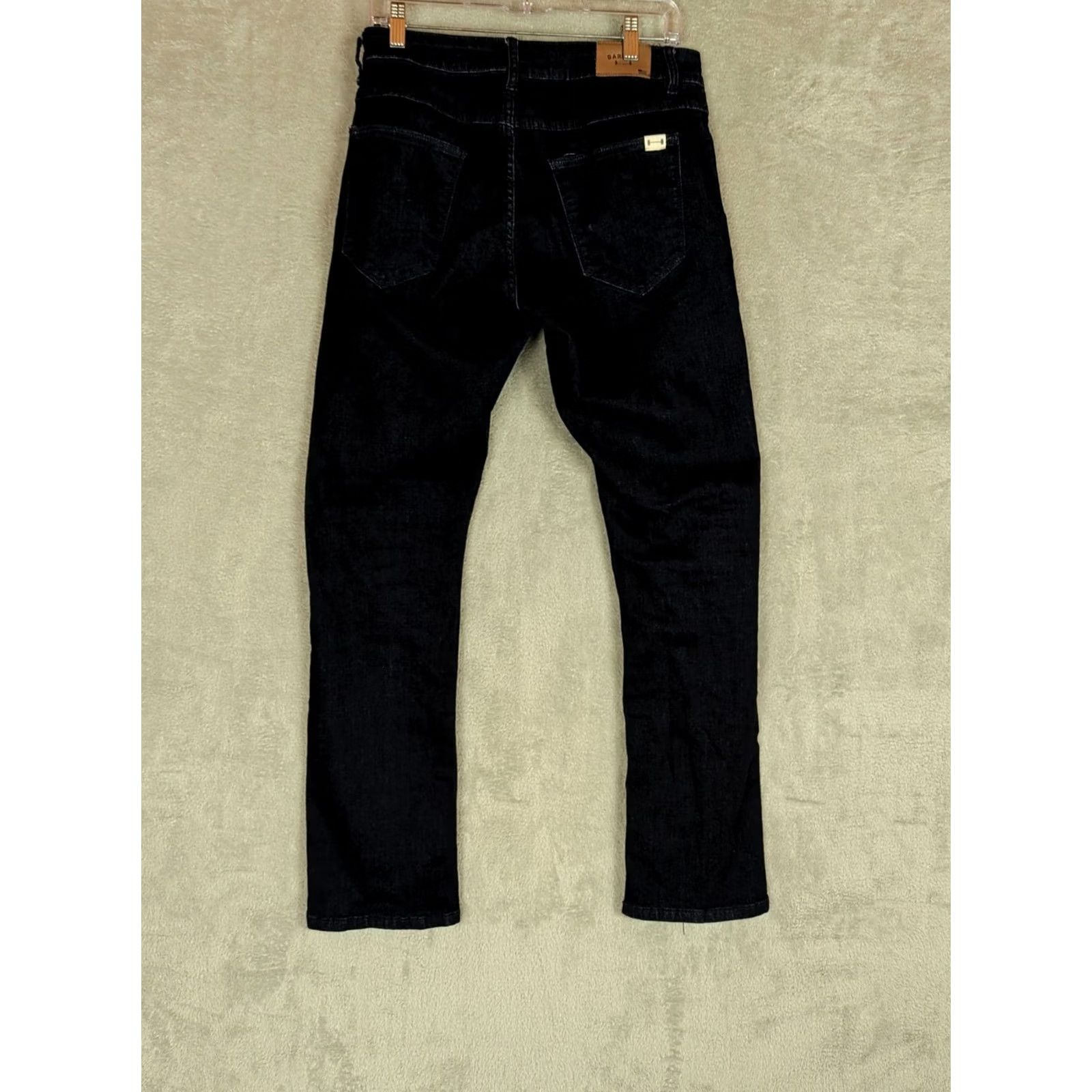 Vintage Barbell Apparel Jeans Mens 34x32 Straight Athletic Fit Stretch Dark Blue Denim 5-Pocket USA Preppy Classic Solid Blue Mid Rise Mens Jeans Size US 34 / EU 50 - 5 Thumbnail