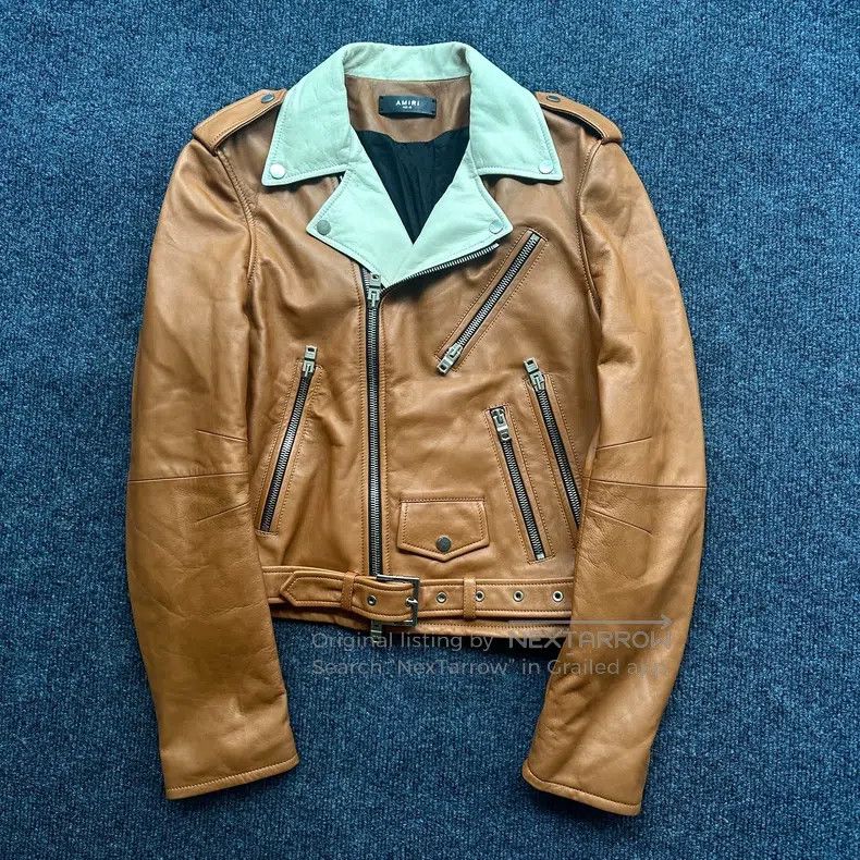 Amiri Amiri Brown Leather Jacket Size US M / EU 48-50 / 2 - 1 Thumbnail