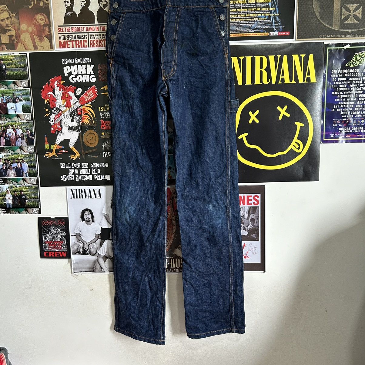 Vintage Vintage Canvas Carpenter Bid Overall Blue Denim Size US 30 / EU 46 - 2 Thumbnail