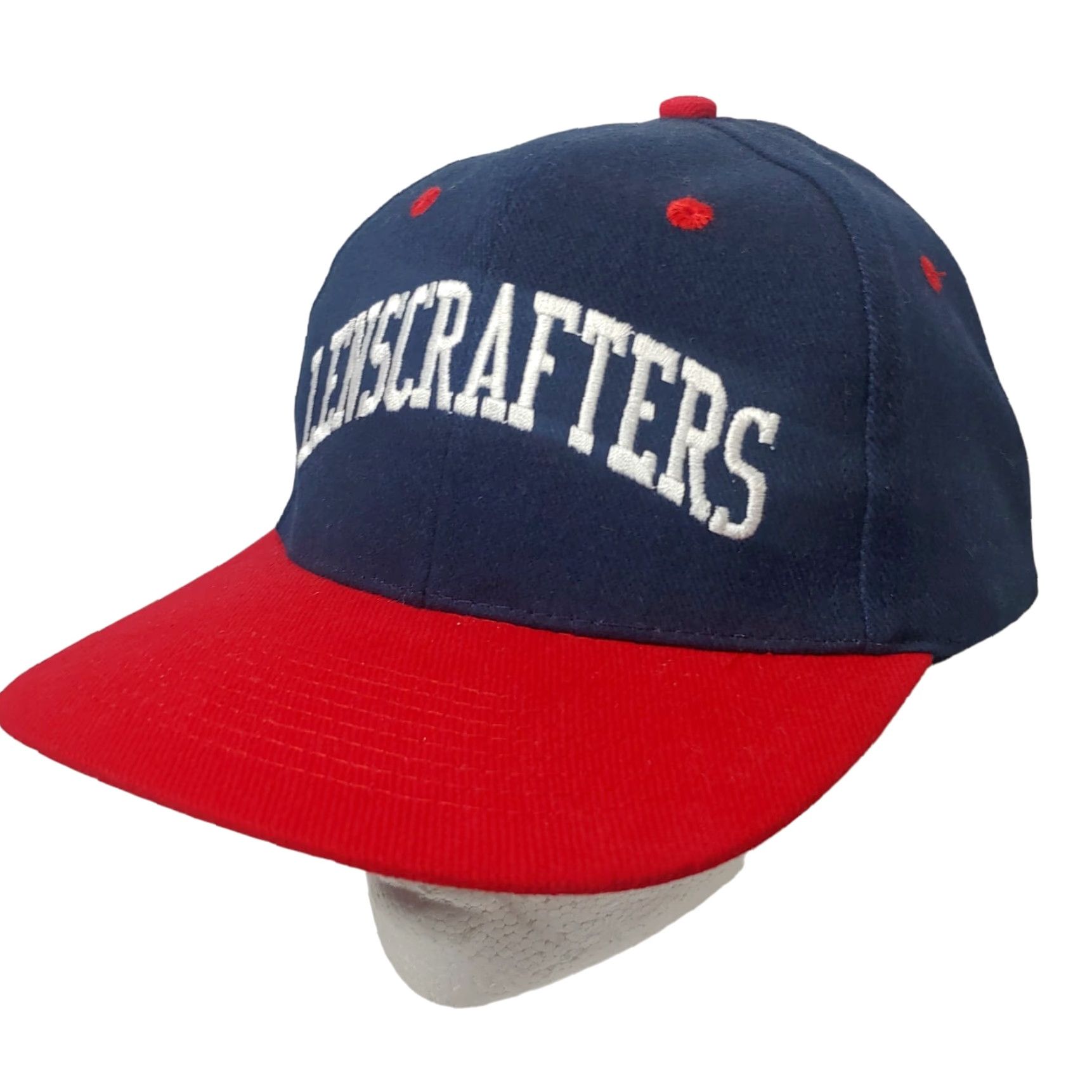 Vintage VINTAGE LensCrafters Eyeglasses Cap Hat Unisex Adults Adjustable Canvas Snapback Promotional Blue Red Casual Travel Workwear Size ONE SIZE - 2 Thumbnail