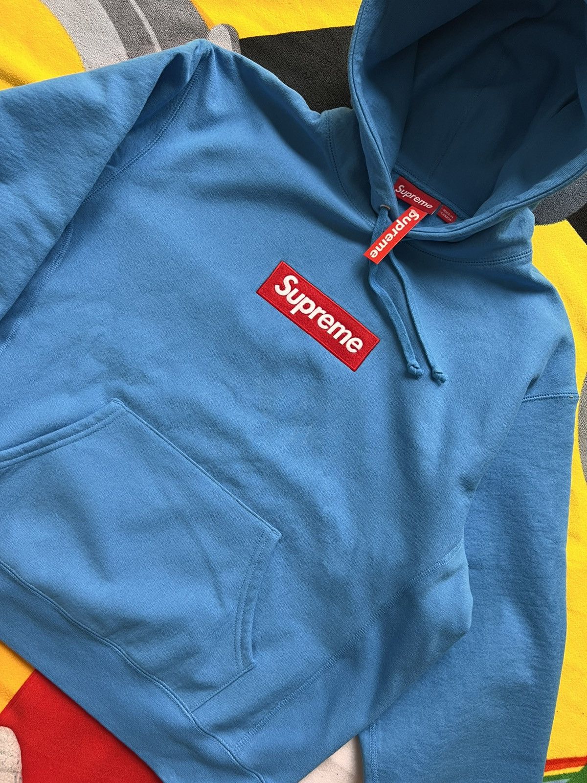 Supreme Supreme Box Logo Hooded Sweatshirt CYAN light blue navy sky Size US M / EU 48-50 / 2 - 11 Thumbnail