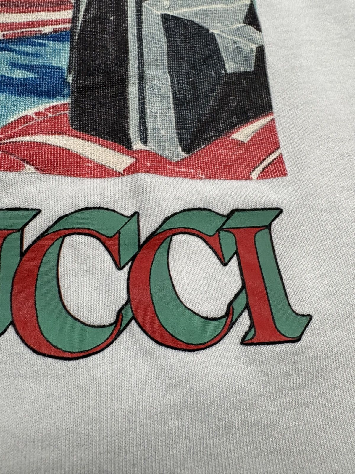 Fiorucci Fiorucci Pool Girl Graphic Crop T Shirt White Size XL Y2K Size XL / US 12-14 / IT 48-50 - 8 Thumbnail