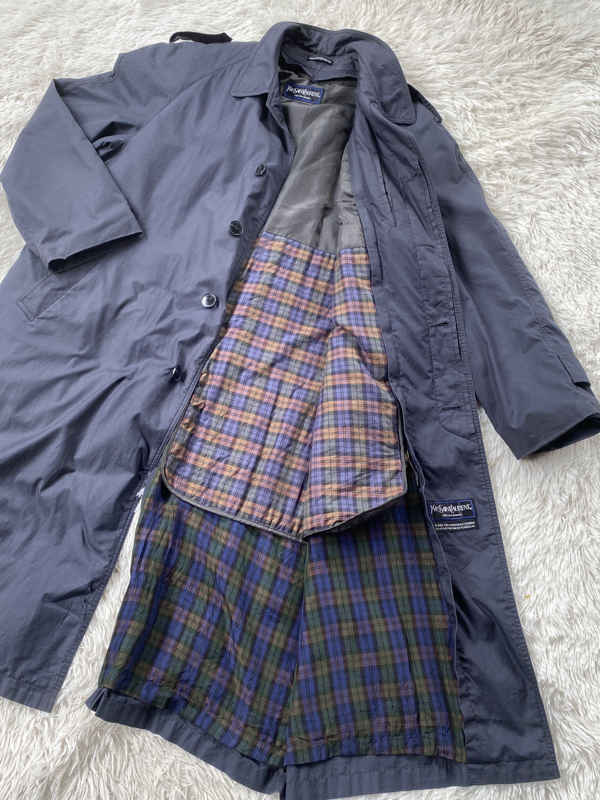Yves Saint Laurent Vintage Yves Saint Laurent Diffusion Homme Trench Coat Size US XL / EU 56 / 4 - 15 Thumbnail