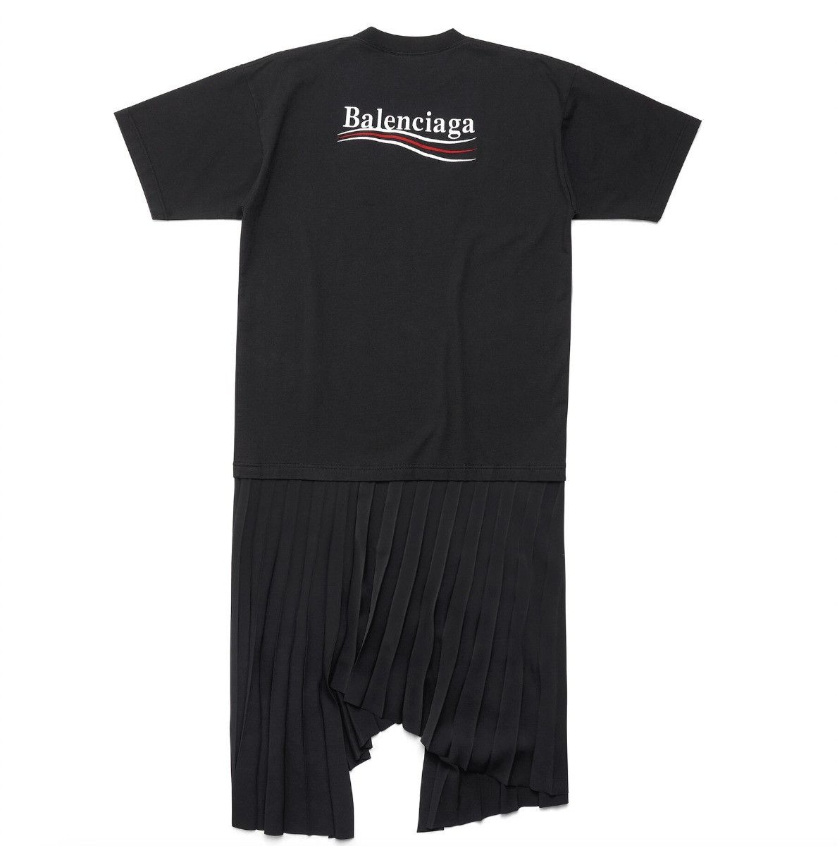 Balenciaga o1bcso1str0326 Political Campaign Pleated T-Shirt Dress Size S / US 4 / IT 40 - 1 Thumbnail