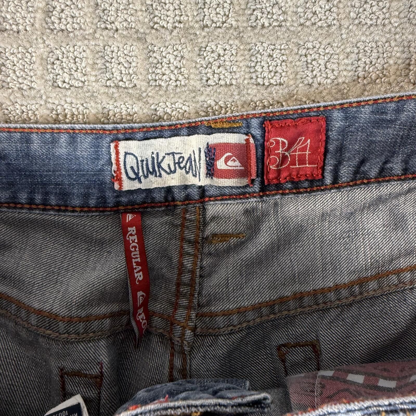Quiksilver Y2K Quiksilver Quik Jean Denim Jeans 35x29 Regular Fit Size US 35 - 8 Thumbnail